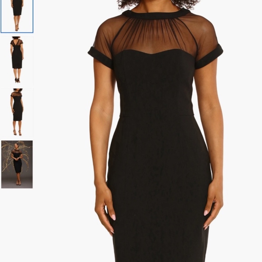 Unique Vintage Black Midi Dress